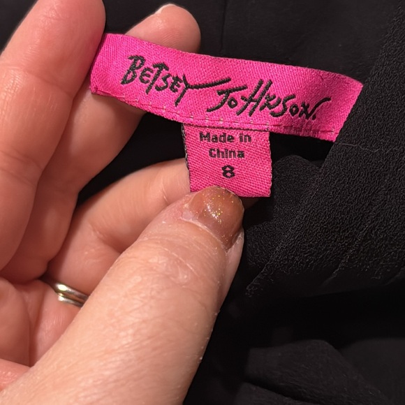 Vintage Betsey Johnson black blue retro pinup dress - Picture 9 of 9